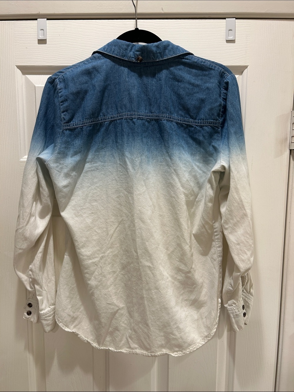 Democracy Blue-to-White Ombre Button-Down Shirt - Picture 3 of 7